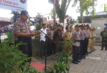 Gelar Apel Siaga Pengamanan Pemilu. Polsek Balikpapan Utara dan Koramil, Libatkan Elemen Masyarakat