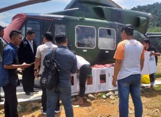 Minggu, Distribusi Logistik Pemilu oleh Heli BKO Kodam VI Mulawarman Terus Bergerak