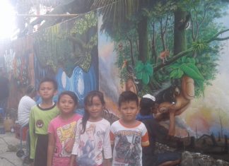 Sudah Terlihat Lukisan di Tembok Kampoeng Literasi Pasar Baru