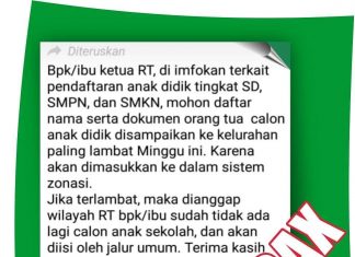 Disdikbud Tegaskan Pesan Berantai PPDB Hoax