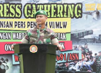 Press Gathering Insan Pers Momentum Kokohkan Kemitraan Kodam VI Mulawarman dan Media