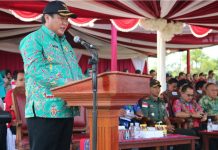 Bupati Kubar FX Yapan.SH, Buka Secara Resmi Kegiatan Bulan Bhakti Gotong Royong Masyarakat ( BBGRM) Ke-16.