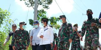 Wawali Rahmad Mas’ud Bersama Dandim Tinjau Langsung Program Jalan Tembus TMMD 107 Kodim 0905 di Manggar