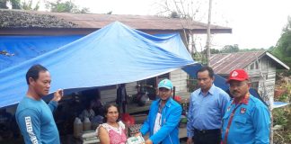 KNPI Kubar Peduli, Salurkan Bantuan Sembako untuk Korban Kebakaran