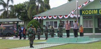 Kodim, Bersama Polres dan Pemkab Kubar Gelar Apel Gabungan Hadapi Karhutla