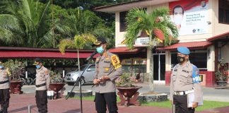 Polres Inhil Gelar Apel Pemberangkatan personel