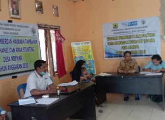 Pemdes Ndiwar Gelar Sosialisasi 5 Pilar STBM dan Pemberian Makanan Bergizi  Bagi Anak Terdampak Stunting