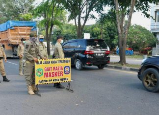 Gelar Razia, Tim Covid-19 Pemko Medan Dapati 55 Warga Tidak Pakai  Masker