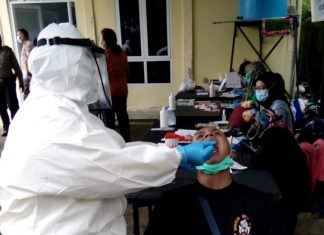 Pulang BKO Dari Nias, Personil Polresta Deli Serdang Jalani Tes Swab