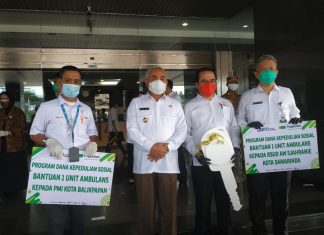 PMI Kota Balikpapan, Terima Satu Unit Ambulance dari Pegadaian Kanwil IV Kalimantan