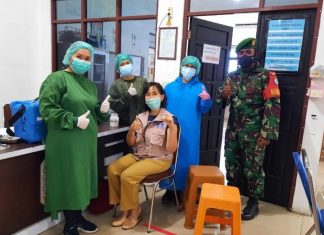 Sukseskan Vaksinasi Covid-19 di Wilayah, Babinsa Siap Untuk Pengamanan dan Pengawasan