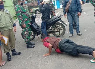 Pelanggar Prokes di Manggarai, Dihukum Push Up