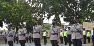 Kapolres MaBar Pimpin Sertijab Kabag Ren, Kasat Reskrim, Kapolsek Komodo dan Kapolsek Lembor