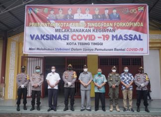 Pemko Tebing Tinggi Bersama TNI Polri Gelar Vaksinasi Bagi Lansia, Ini Pesan Wali Kota