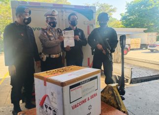 Pastikan Vaksin Covid-19 Aman, Brimob Polda Kaltim Laksanakan Pengamanan Dan Pengawalan Vaksin ke Samarinda
