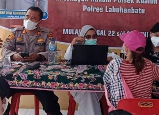 Cegah Covid-19, Polsek Kualuh Hilir Gelar Vaksinasi Massal