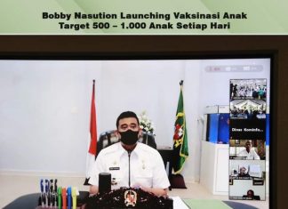 Pemko Medan Launching Vaksinasi Anak Usia 12- 17 Tahun