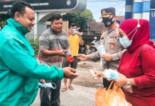 Gelar Baksos, Sarwar Polres Labuhan Batu Bagikan 5000 Masker dan 350 Botol Hand Sanitizer