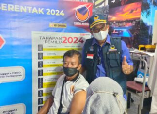 Nasdem Balikpapan Gelar Vaksinasi Booster, AHB Turun Langsung Arahkan Peserta Vaksin