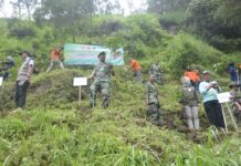Jaga Kelestarian Alam, Kodim Boyolali Lakukan Reboisasi Lereng Gunung Merbabu