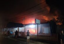 Kantor Pos Cab Baru Ulu Ludes Terbakar Kemarin, Penyebabnya Masih Belum Diketahui