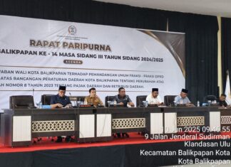 DPRD Gelar Paripurna Bahas Raperda Perubahan Pajak Daerah, Target PAD Balikpapan Capai Rp1,8 Triliun di 2026
