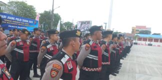 Polresta Balikpapan Kawal Aksi Penyampaian Aspirasi Mahasiswa di Pemkot