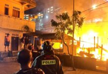 Gerak Cepat Polresta Balikpapan Saat Kebakaran di Gang Nusantara 6, Damai Balikpapan Kota