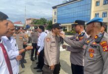 Giat Gaktibplin Polresta Balikpapan Nihil Pelanggaran, Personel Tak Rapi Push-up 50 Kali