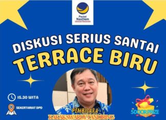 NasDem Balikpapan Gelar “Terrace Biru” Diskusi Serius Santai untuk Perkuat Soliditas Kader