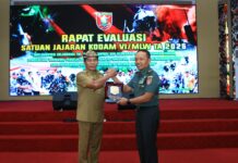 Kasdam VI/Mulawarman Tutup Rapat Evaluasi Satuan Tahun Anggaran 2025