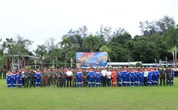 Kodam VI/Mulawarman Gelar Apel Kesiapsiagaan Satgas Pengamanan Instalansi Strategis Pertamina Balikpapan