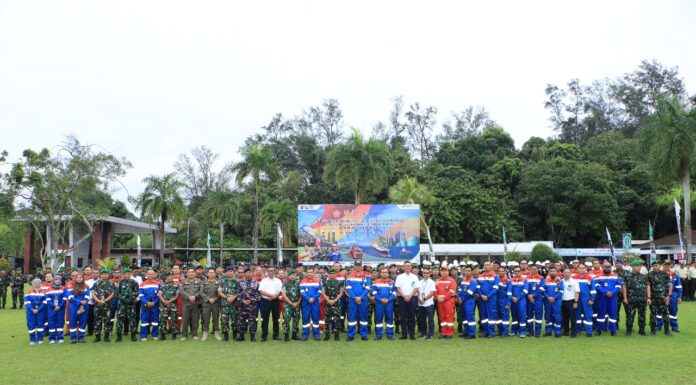 Kodam VI/Mulawarman Gelar Apel Kesiapsiagaan Satgas Pengamanan Instalansi Strategis Pertamina Balikpapan