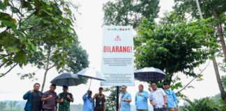 Perkuat Pengawasan Tahura Bukit Soeharto: Otorita IKN Pasang Papan Larangan di Titik Rawan Aktivitas Ilegal