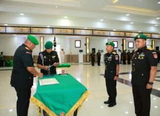 Kodam VI/Mulawarman Gelar Sertijab Kasdam dan Tradisi Penerimaan-Pelepasan Personel
